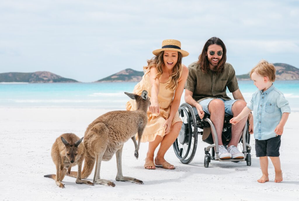 Hudson Family and kangaroos_Credit Jarrad Seng and Celebrity Cruises